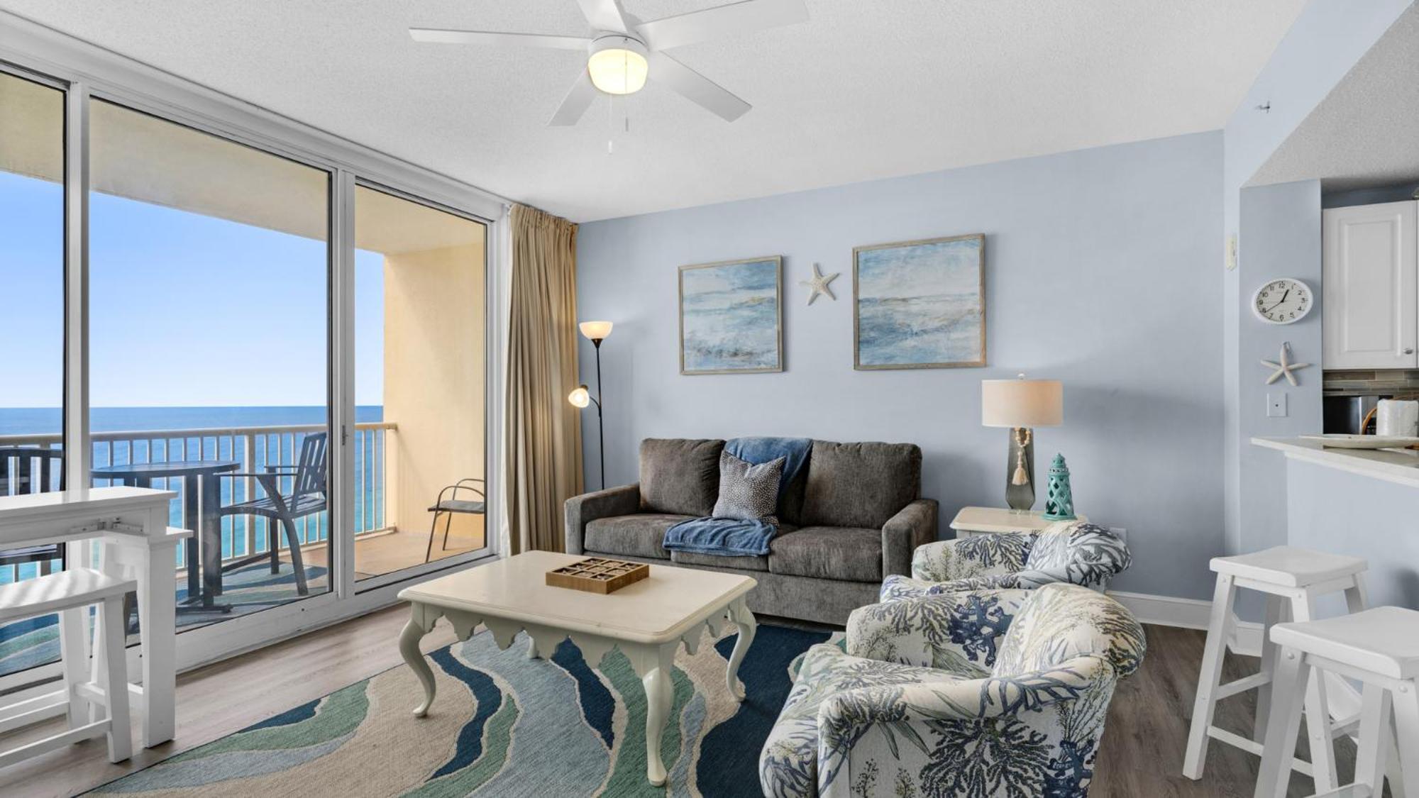 Parking Fee Included-majestic 1-1606! Gulf Front 1bedroom, Pool,hot Tubs,tennis Panama City Beach