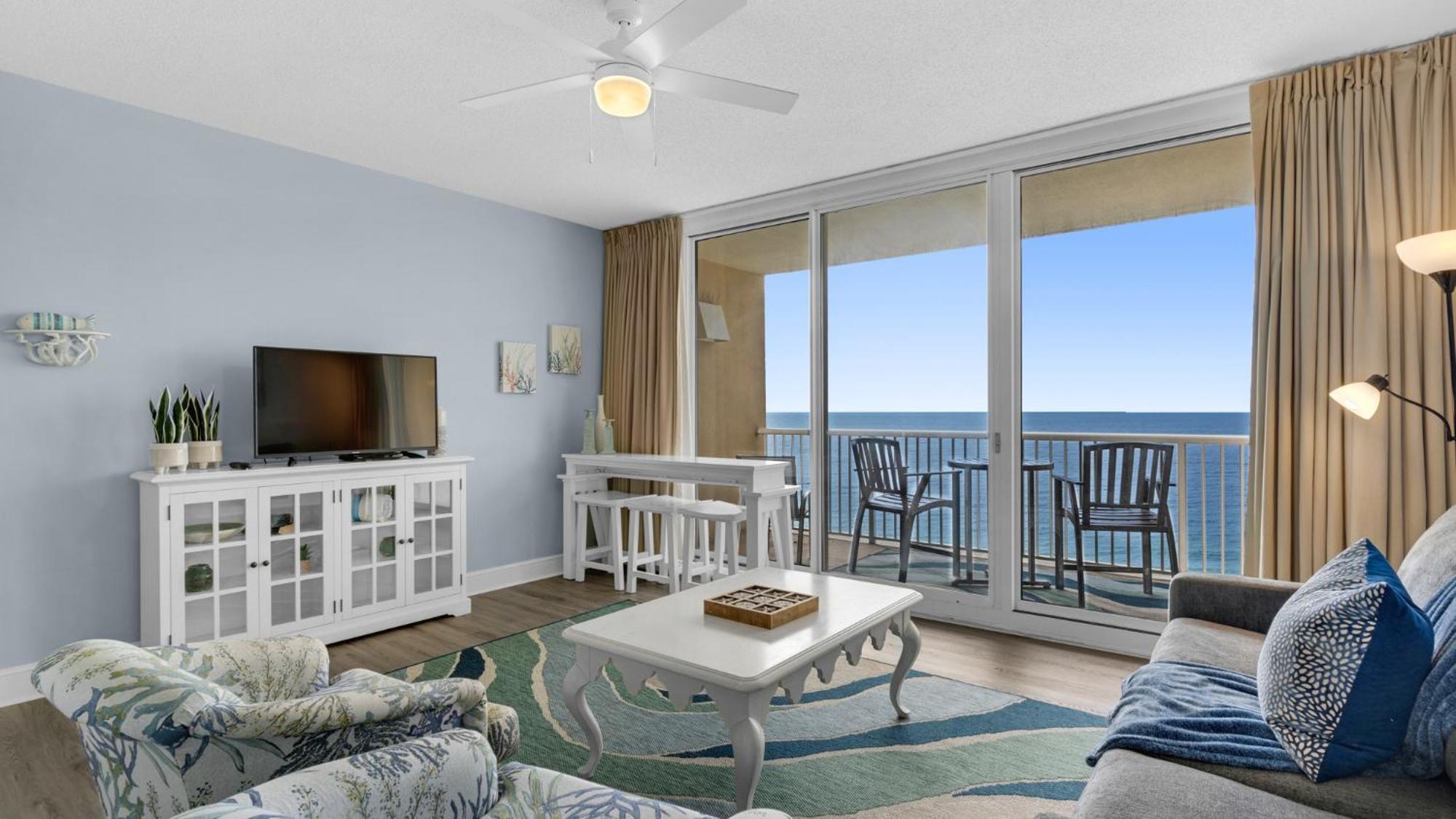 Holiday home Parking Fee Included-majestic 1-1606! Gulf Front 1bedroom, Pool,hot Tubs,tennis Panama City Beach